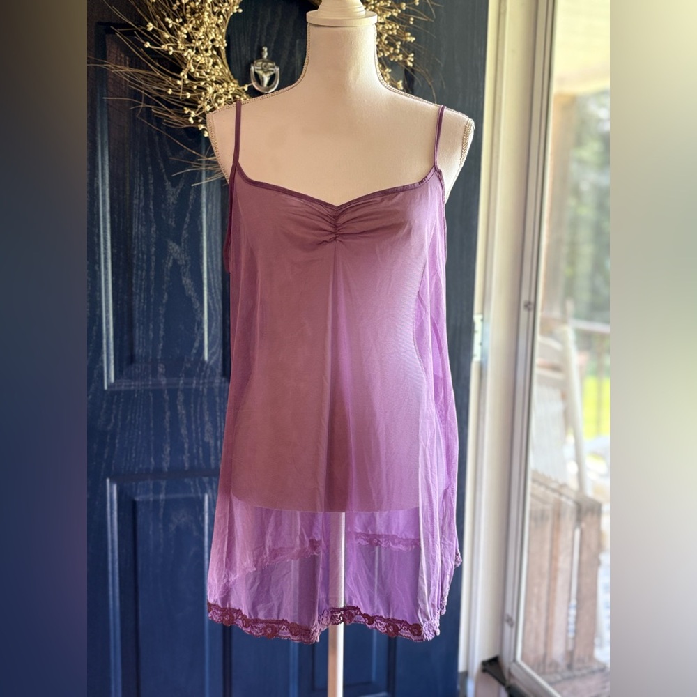 Victoria's Secret Mauve Purple Sheer Chemise Slip